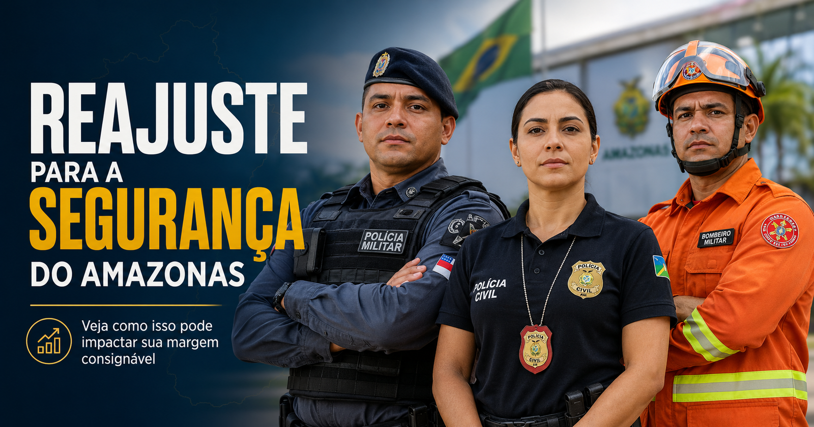 Mais de 14 mil servidores da Segurança do Amazonas terão reajuste salarial: veja como isso pode impactar a margem consignável
