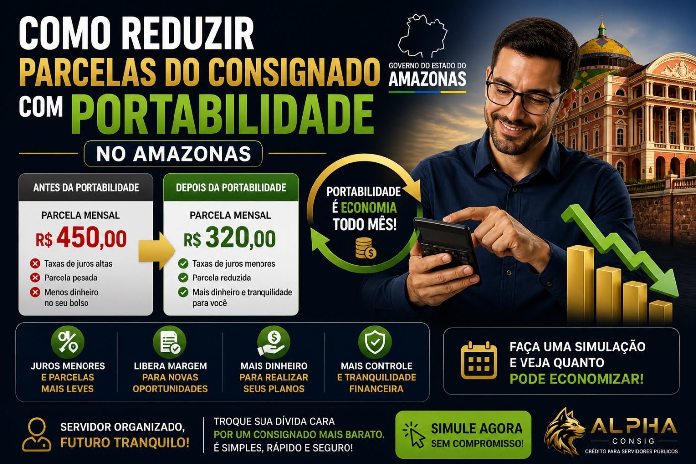 Como reduzir parcelas do consignado com portabilidade no Amazonas